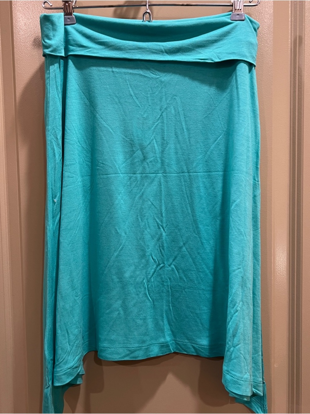 GAP Aqua High-Low Foldover Waist Skirt